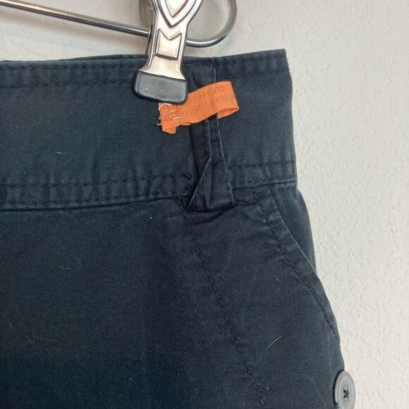 Rafaella Cargo Capris with side and back pockets w/ metal buttons - Picture 3 of 7